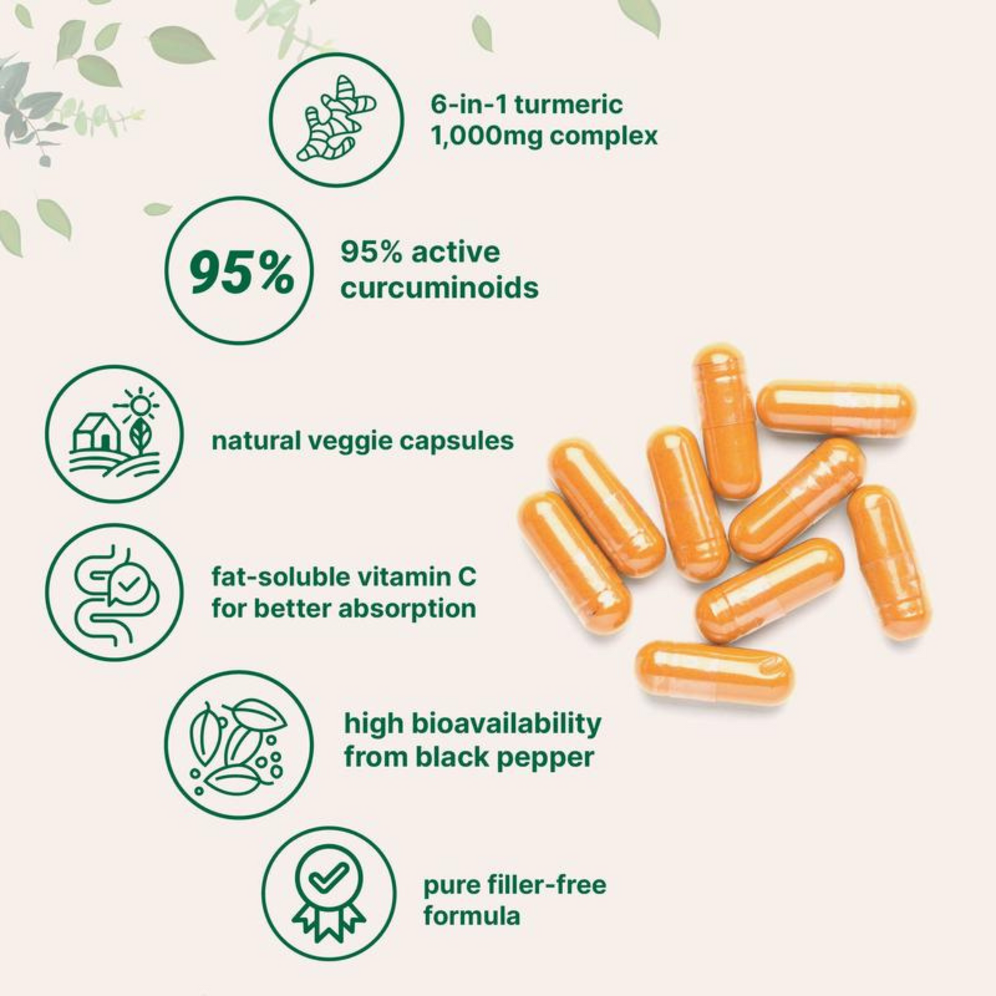 Turmeric Curcumin Capsules (1,000mg)