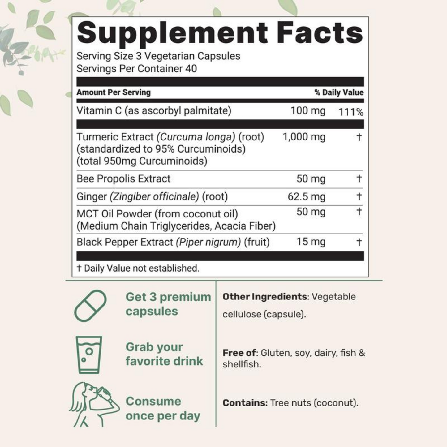 Turmeric Curcumin Capsules (1,000mg)